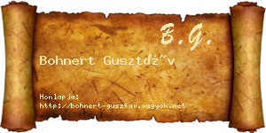 Bohnert Gusztáv névjegykártya